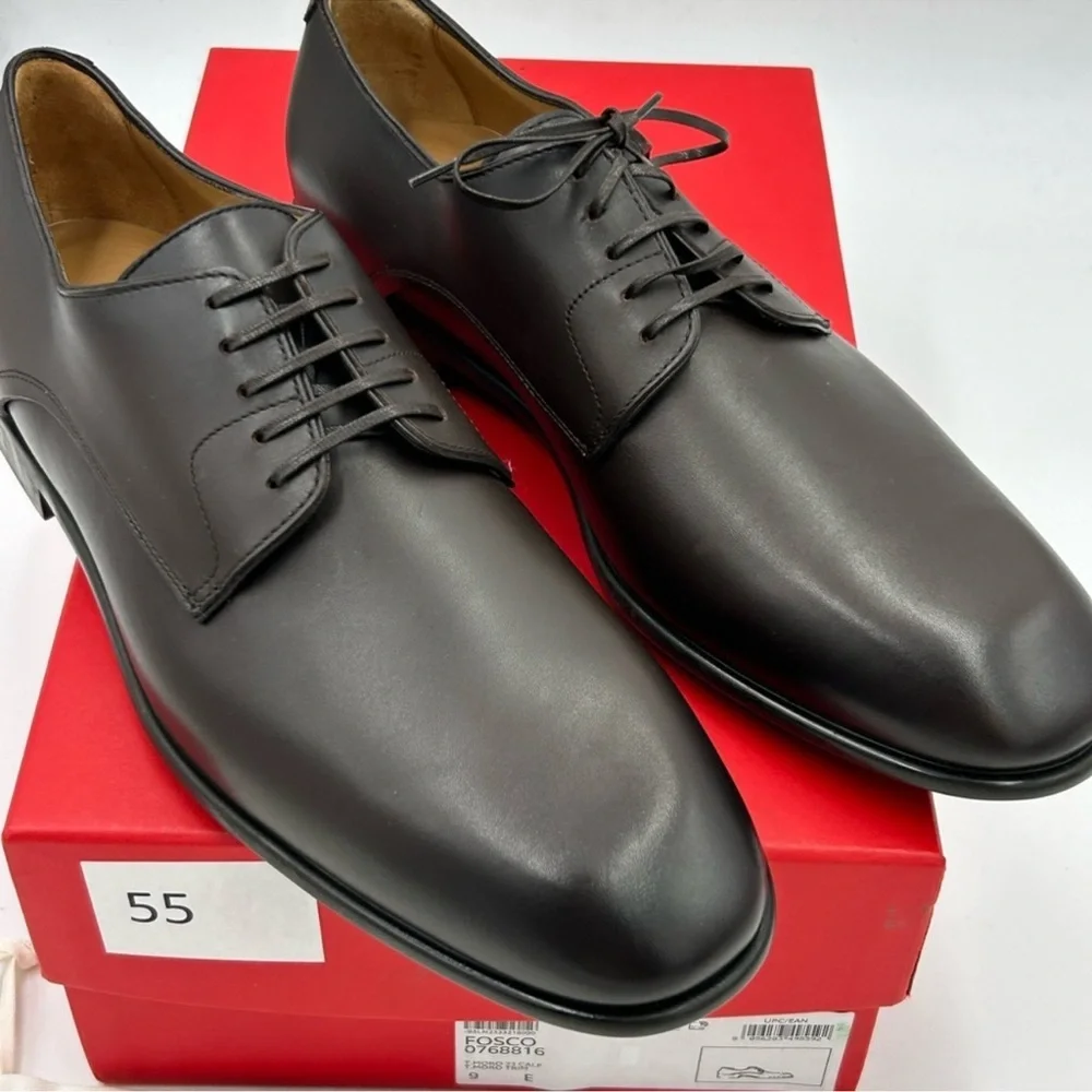 Men’s Salvador Ferragamo Fosco leather Oxford size 9E made in Italy